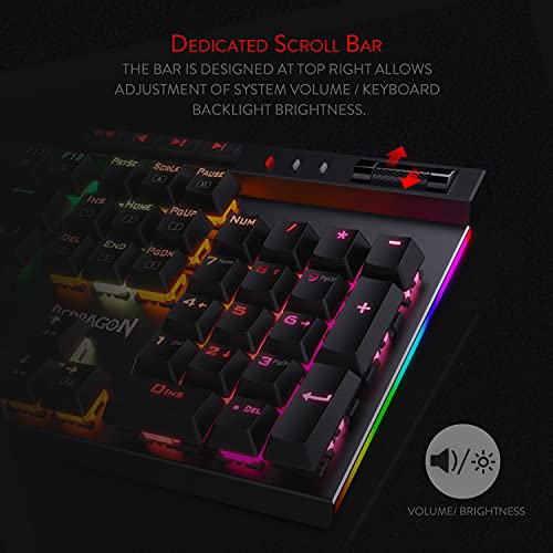 Clavier de jeu mécanique rétroéclairé Redragon K580-5
