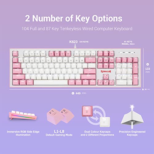 Redragon K623 Clavier de jeu mécanique à-5