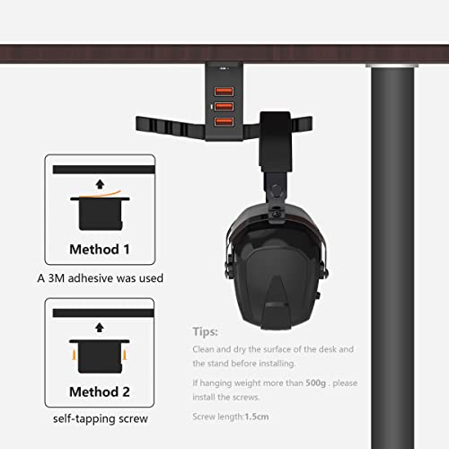 Support de casque avec chargeur USB COZOO-4