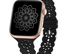 Bracelet en silicone floral compatible avec les