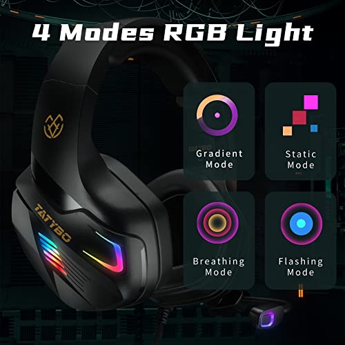 Tatybo Casque de jeu avec micro pour-5