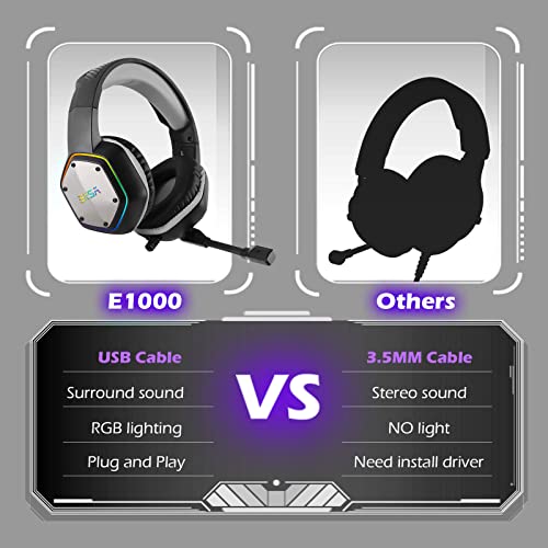 EKSA E1000 Casque de jeu USB pour-4