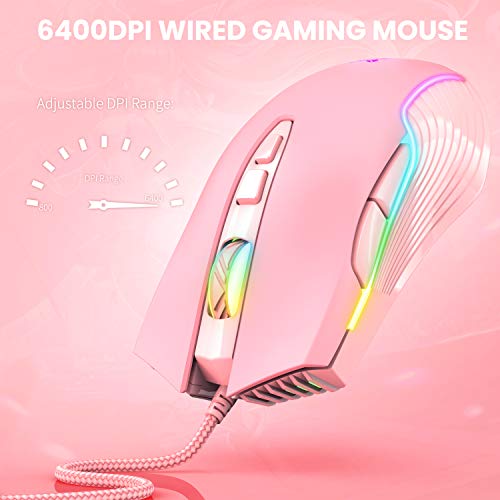 NEWSTYP Cute RGB 6400 DPI Filaire Gaming-4