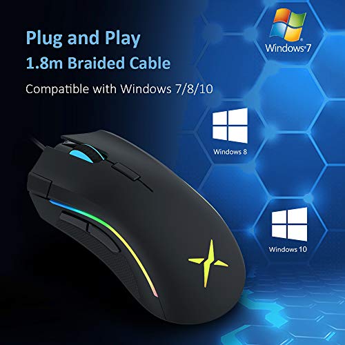 Souris de jeu filaire DeLUX avec 24000-5