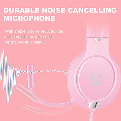 Casque de jeu rose pour Nintendo Switch