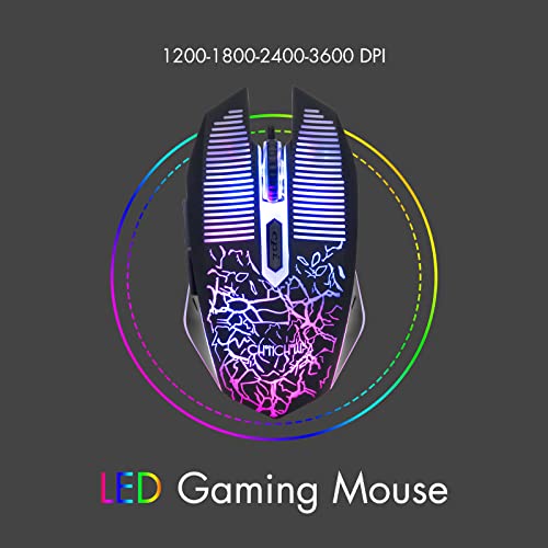 Combo clavier et souris filaire LED de-4