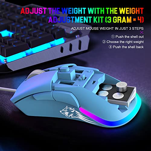Mini souris de jeu ultralégère RVB LED-4