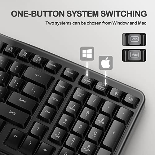 TANNSEN Clavier ergonomique sans fil rétroéclairé Clavier-3