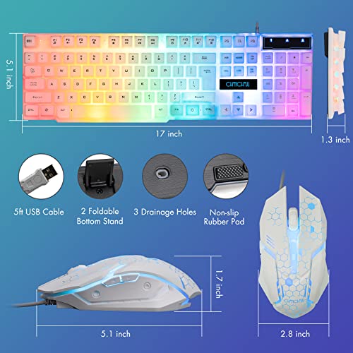 CHONCHOW Combo clavier et souris LED