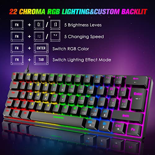 Clavier Gaming Mécanique 60% Compact Type C-4