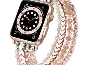 MOFREE Bracelet Perlé Compatible pour Apple Watch