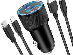 [Certifié Apple MFi] Chargeur de voiture rapide