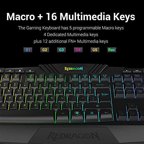 Clavier de jeu PC Redragon K503, filaire, – Image 3