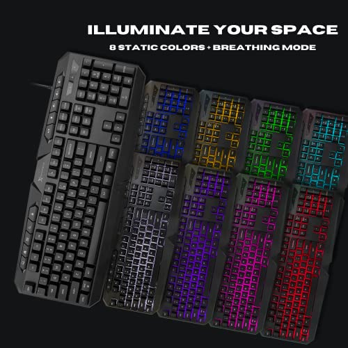 Clavier et souris de jeu et casque-4