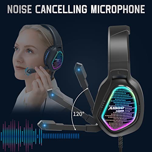 Casque de jeu avec micro lumière LED-3