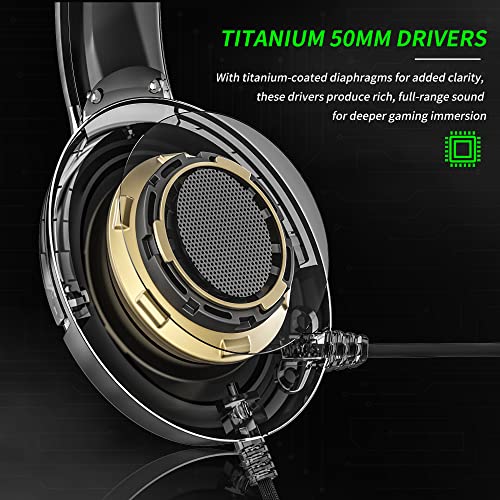 BINNUNE Casque de jeu avec micro pour-4