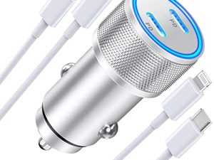 [Certifié Apple MFi] Chargeur de voiture rapide