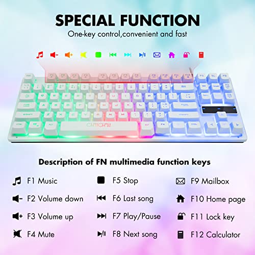 CHONCHOW White Rainbow 19 Clavier de jeu-4