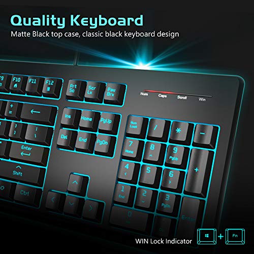 POWZAN Clavier Gaming Silencieux Lumineux - Clavier-3