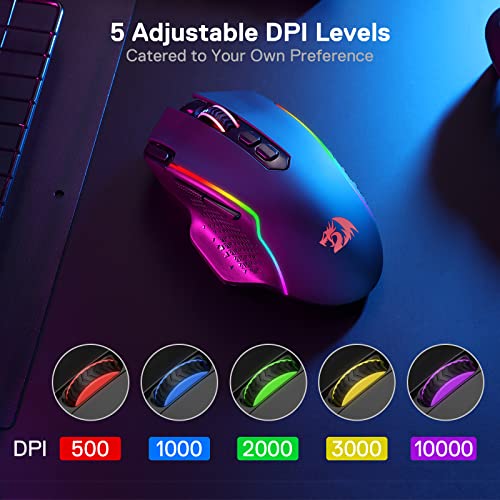Souris de jeu sans fil Redragon M810-5
