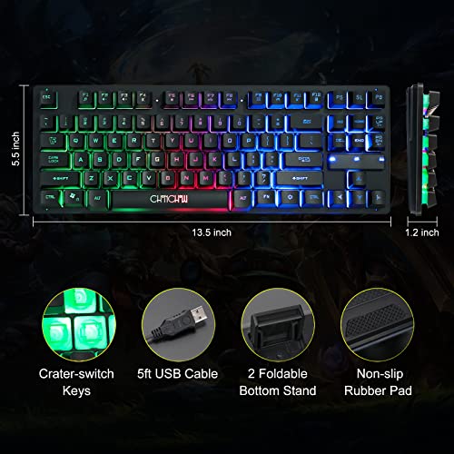 CHONCHOW Clavier de jeu compact RVB