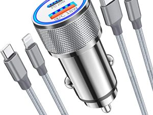 [Certifié Apple MFi] Chargeur de voiture rapide