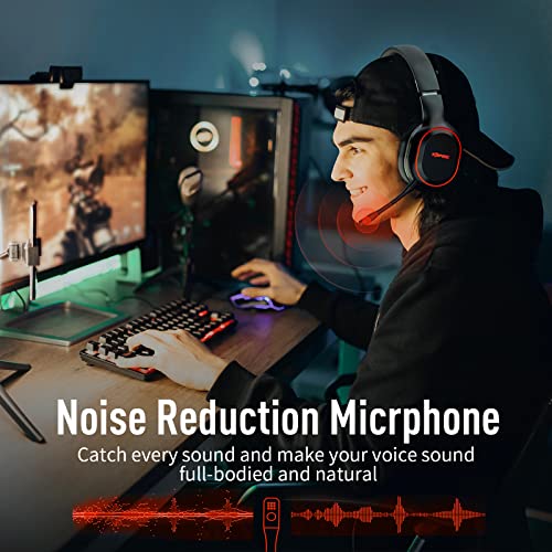 Casques de jeu sans fil avec microphone-3