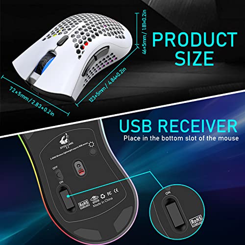 Souris de jeu sans fil légère en-3