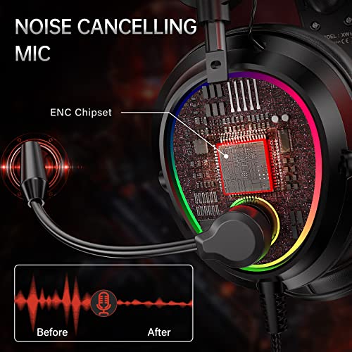 Tatybo Casque de jeu 7.1 pour PC