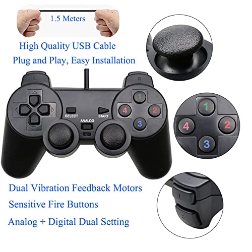 Manette de jeu filaire USB pour PC-4