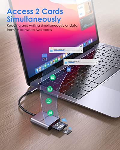 LENTION Lecteur de carte USB C vers-3