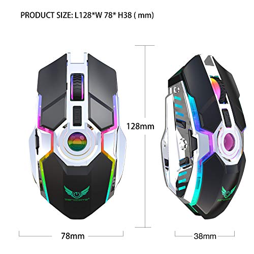 HXMJ Souris de jeu sans fil rechargeable-5