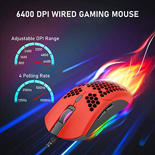 Souris de jeu filaire légère
