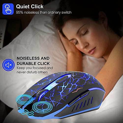 VEGCOO C12 Souris de jeu sans fil-3