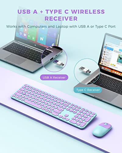 PEIOUS Combo clavier et souris sans fil
