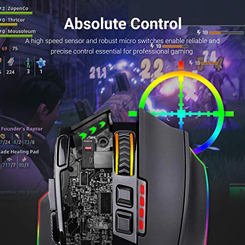 Souris de jeu Redragon M801 LED RVB-3