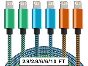 [Certifié Apple MFi] Lot de 6 chargeurs