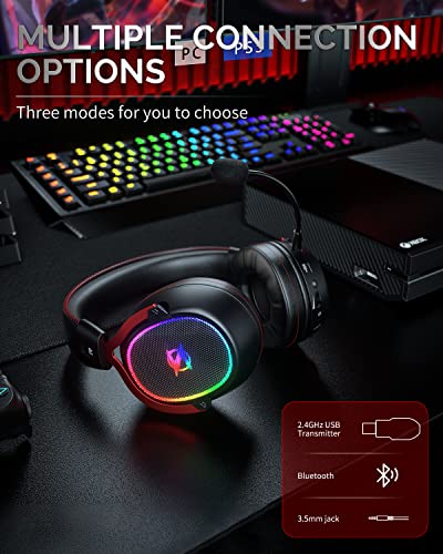 Ozeino Casque de jeu sans fil pour-3