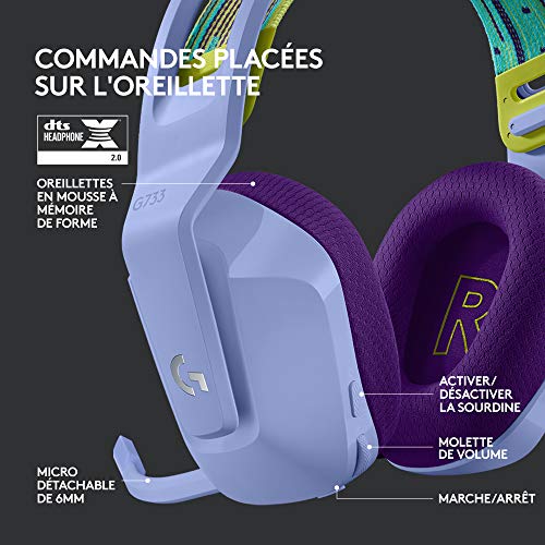 Logitech G733 Lightspeed Casque de jeu sans-5