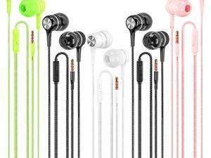 Lot de 5 écouteurs filaires avec microphone