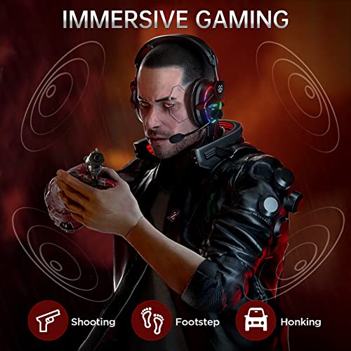 Tatybo Casque de jeu 7.1 pour PC