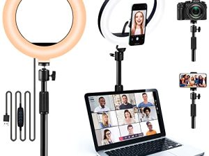Elfie Ring Light avec support et support