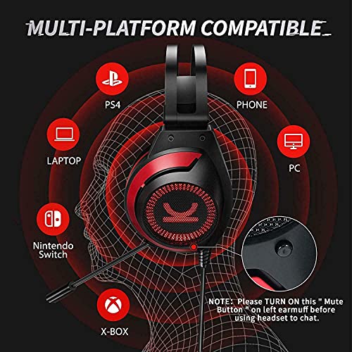E-YEEGER Casque de jeu PS4 avec son-4