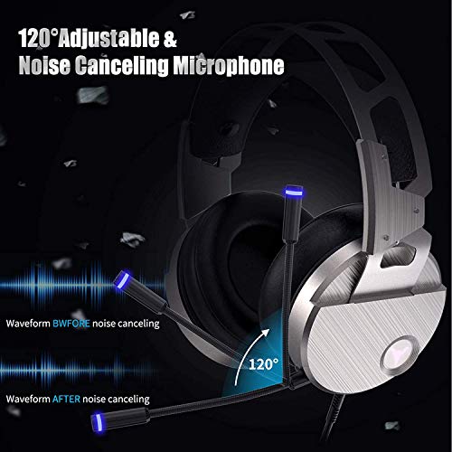 QcoQce Casque de jeu avec son surround-3