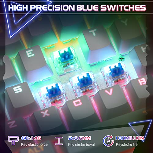 YSCP Clavier de Jeu Mécanique RGB Illumination-3
