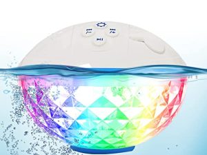 Haut-parleurs Bluetooth de piscine avec lumières LED