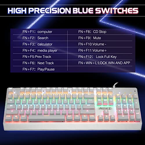 YSCP Clavier de Jeu Mécanique RGB Illumination-5