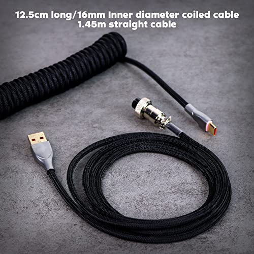 EPOMAKER Mix 1.8m Type-C enroulé vers USB-3