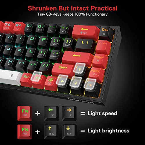 Clavier de jeu RVB sans fil Redragon-5