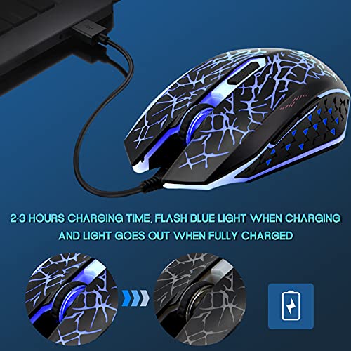 VEGCOO C12 Souris de jeu sans fil-5
